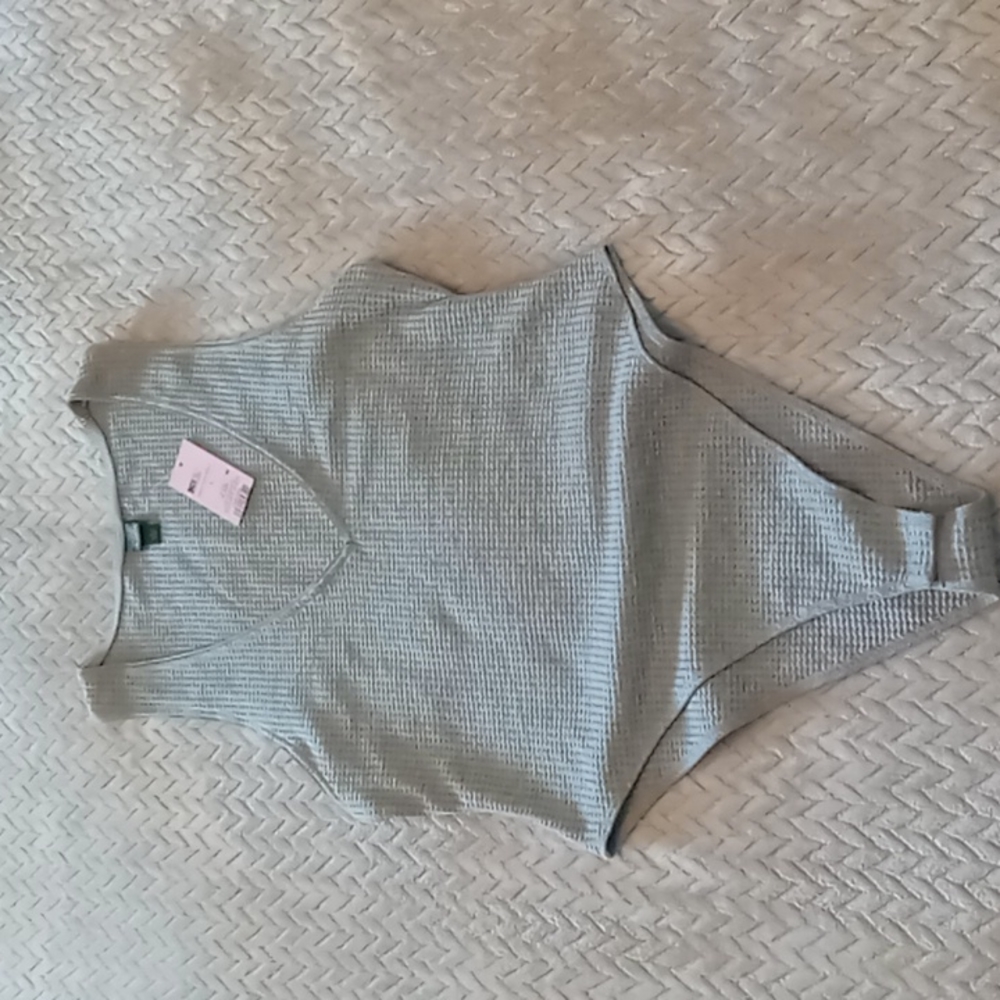 NWT Wild Fable gray bodysuit size large.